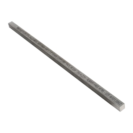Huyett Oversized Key Stock, 12 in L, 3/8 in W, 3/8 in H, Alloy Steel MS6003750375-12